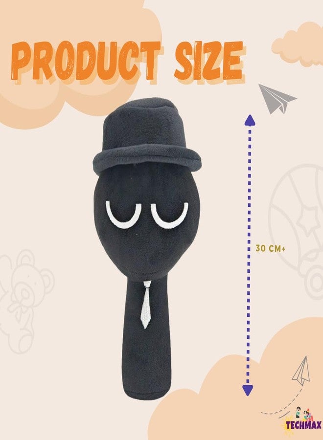 TechMax Solution Sprunki Plush Toy (Black, 30 CM) - Image 2